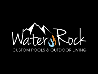Water Rock Custom Pools & Outdoor Living logo design by ammad