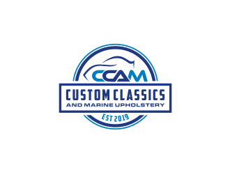 Custom Classics and Marine Upholstery  logo design by bricton