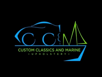 Custom Classics and Marine Upholstery  logo design by GenttDesigns