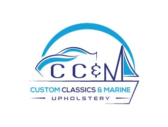 Custom Classics and Marine Upholstery  logo design by Suvendu