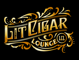 Lit Cigar Lounge logo design by Ultimatum