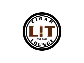 Lit Cigar Lounge logo design by naldart