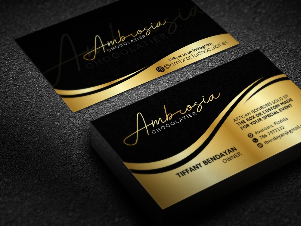 Ambrosia Chocolatier logo design by scriotx