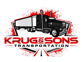 Krug & Sons Transportation logo design by daywalker