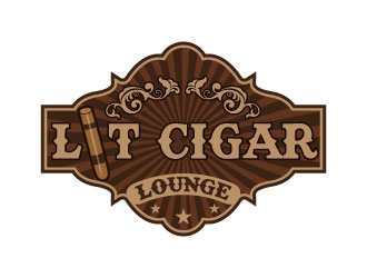 Lit Cigar Lounge logo design by uttam