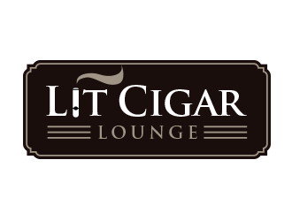Lit Cigar Lounge logo design by BeDesign