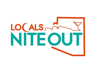 Locals Nite Out logo design by jaize