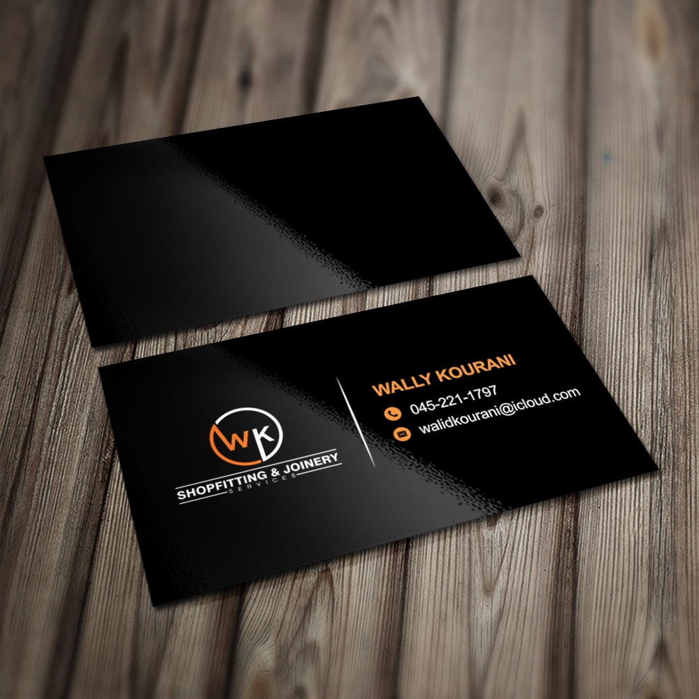 wk shopfitting & joinery services  logo design by Kindo