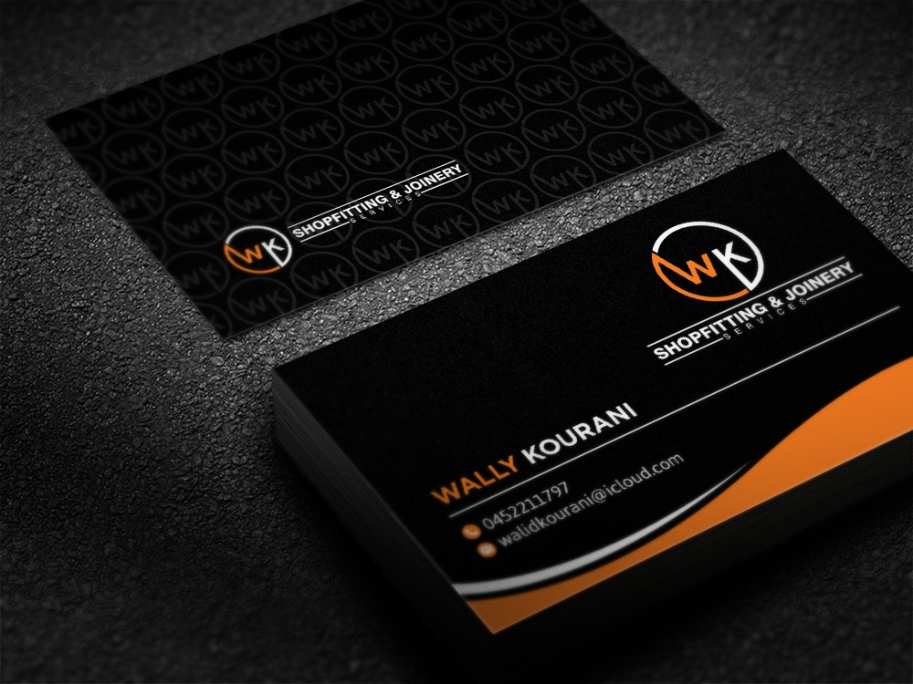 wk shopfitting & joinery services  logo design by scriotx
