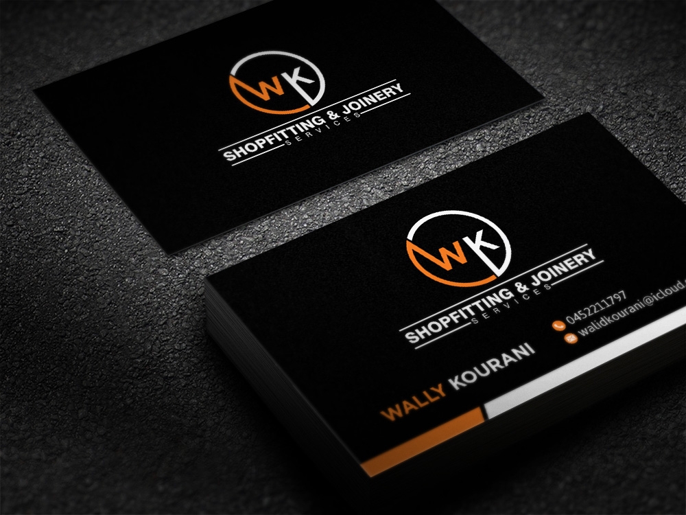 wk shopfitting & joinery services  logo design by scriotx