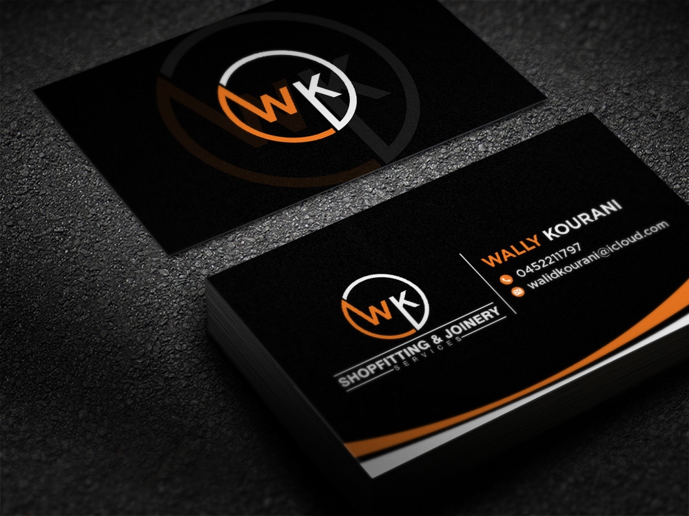 wk shopfitting & joinery services  logo design by scriotx