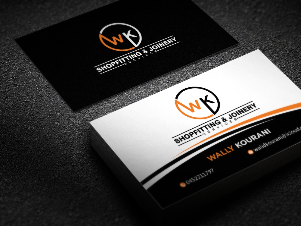 wk shopfitting & joinery services  logo design by scriotx