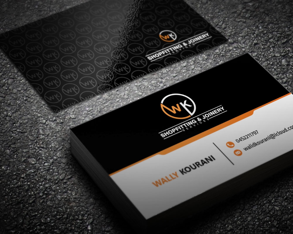 wk shopfitting & joinery services  logo design by Boomstudioz