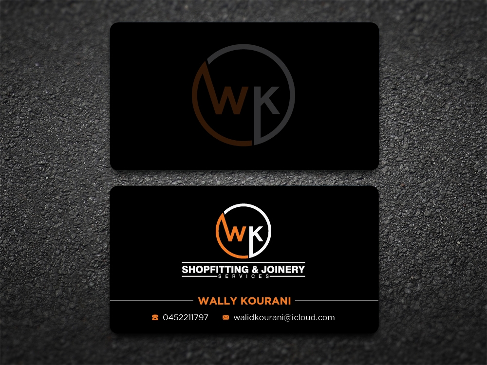 wk shopfitting & joinery services  logo design by labo