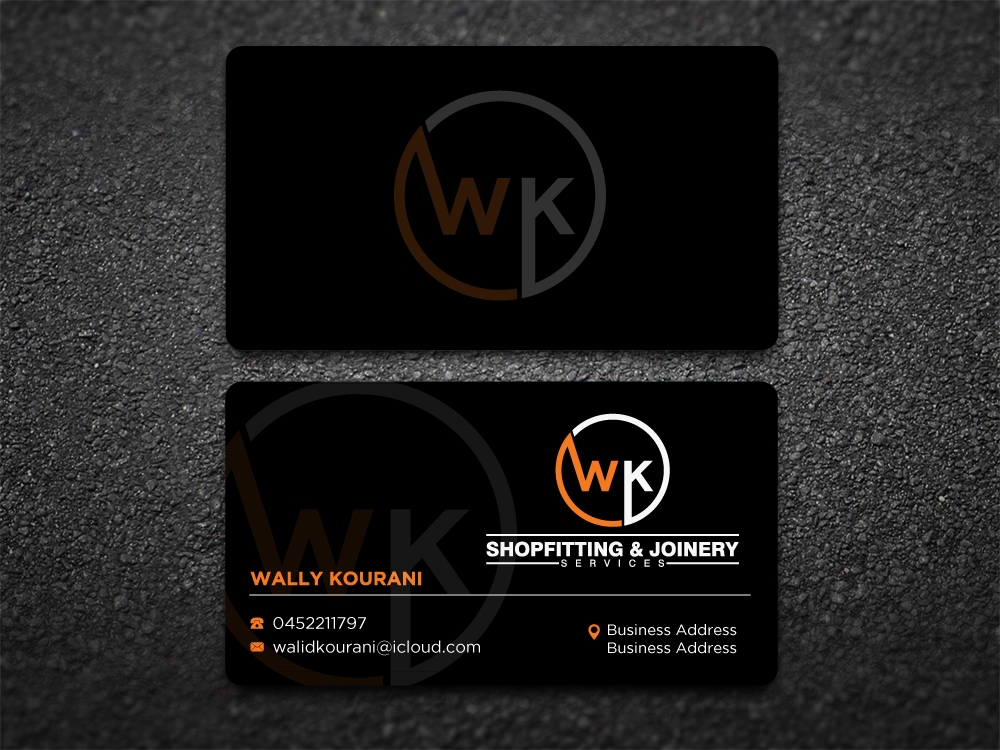 wk shopfitting & joinery services  logo design by labo