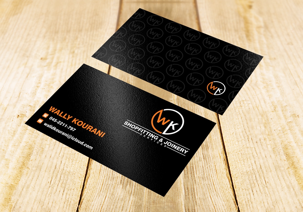 wk shopfitting & joinery services  logo design by ManishKoli