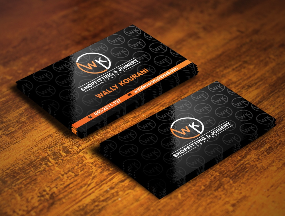 wk shopfitting & joinery services  logo design by ManishKoli