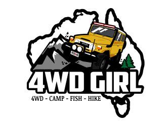 4WD GIRL logo design by andriandesain
