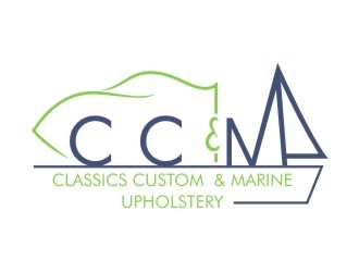 Custom Classics and Marine Upholstery  logo design by dibyo
