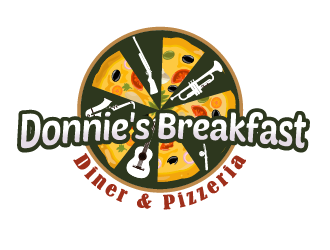 Donnie’s Breakfast Diner & Pizzeria logo design by axel182