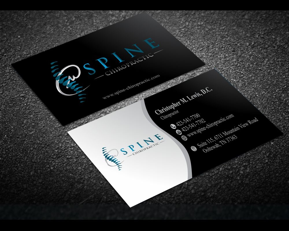 Spine Chiropractic is my Doing business as for marketing.  On my business cards and letter head I want Spine Chiropractic, PLLC.  Christopher Lewis, D.C. logo design by agus
