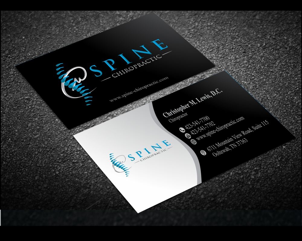 Spine Chiropractic is my Doing business as for marketing.  On my business cards and letter head I want Spine Chiropractic, PLLC.  Christopher Lewis, D.C. logo design by agus