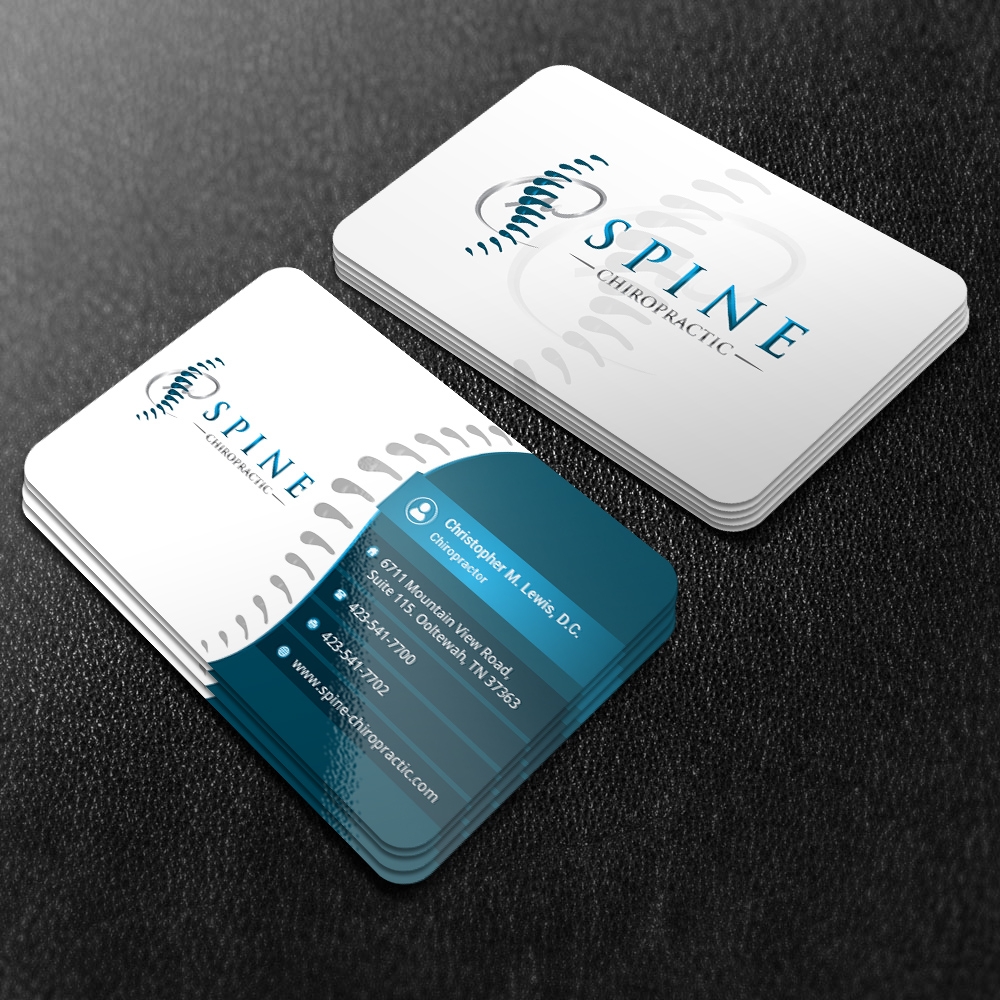 Spine Chiropractic is my Doing business as for marketing.  On my business cards and letter head I want Spine Chiropractic, PLLC.  Christopher Lewis, D.C. logo design by mattlyn