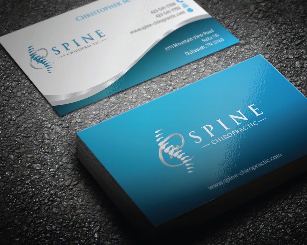 Spine Chiropractic is my Doing business as for marketing.  On my business cards and letter head I want Spine Chiropractic, PLLC.  Christopher Lewis, D.C. logo design by Boomstudioz