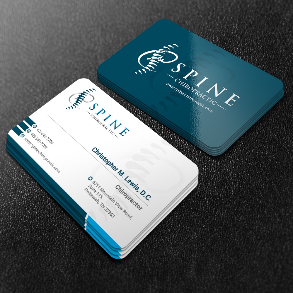 Spine Chiropractic is my Doing business as for marketing.  On my business cards and letter head I want Spine Chiropractic, PLLC.  Christopher Lewis, D.C. logo design by mattlyn
