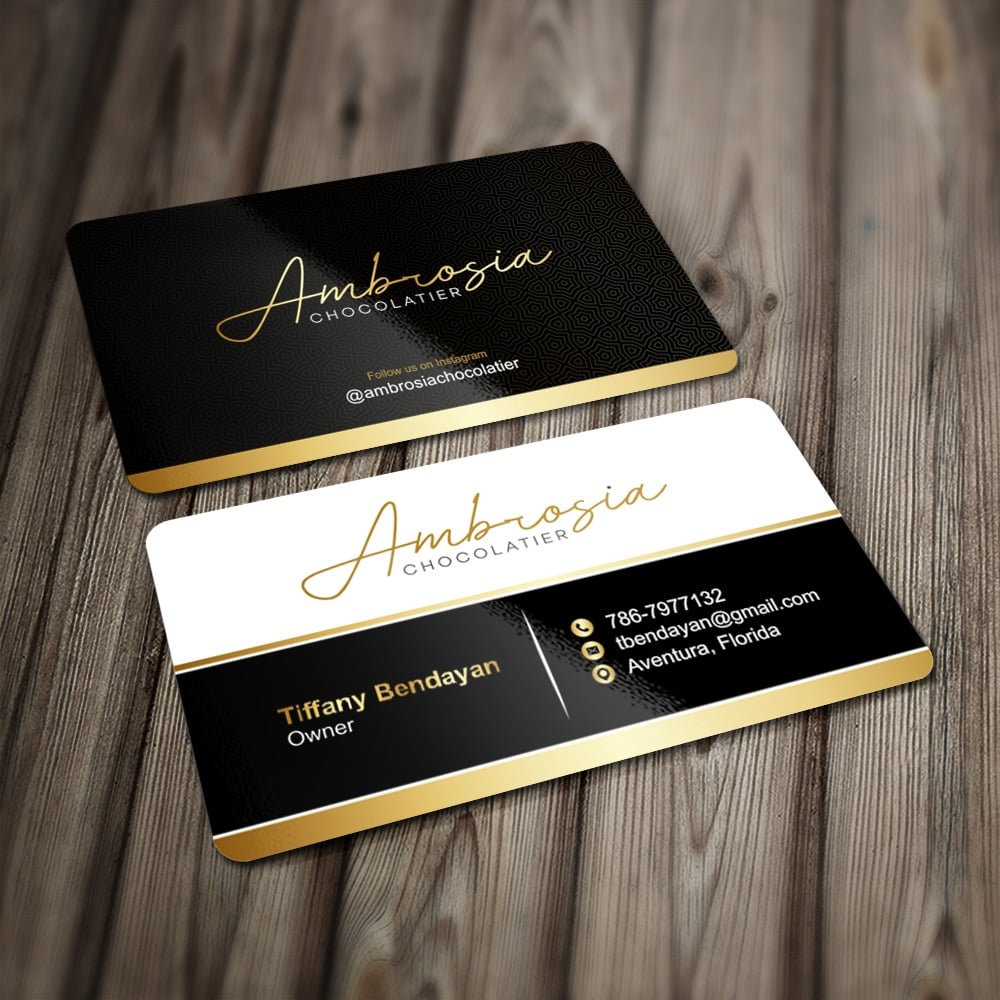 Ambrosia Chocolatier logo design by Kindo