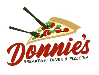 Donnie’s Breakfast Diner & Pizzeria logo design by Dakouten
