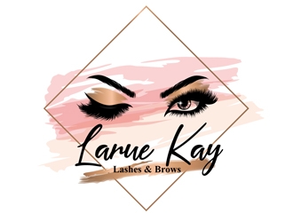 Larue Kay (Lashes & Brows)  logo design by DreamLogoDesign