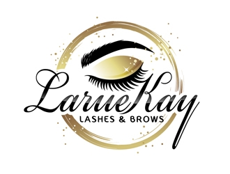 Larue Kay (Lashes & Brows)  logo design by DreamLogoDesign