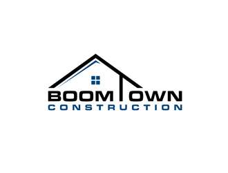 Boomtown Construction logo design by bomie