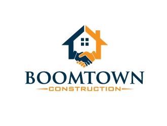 Boomtown Construction logo design by Marianne