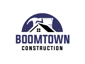 Boomtown Construction logo design by SOLARFLARE