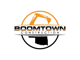 Boomtown Construction logo design by desynergy