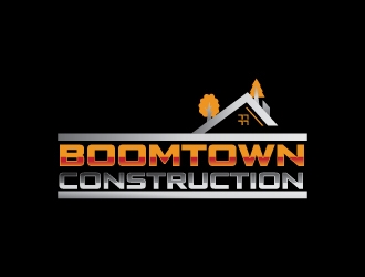 Boomtown Construction logo design by Erasedink