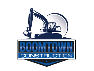 Boomtown Construction logo design by Upoops