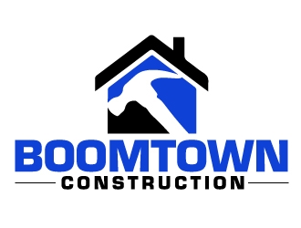 Boomtown Construction logo design by ElonStark