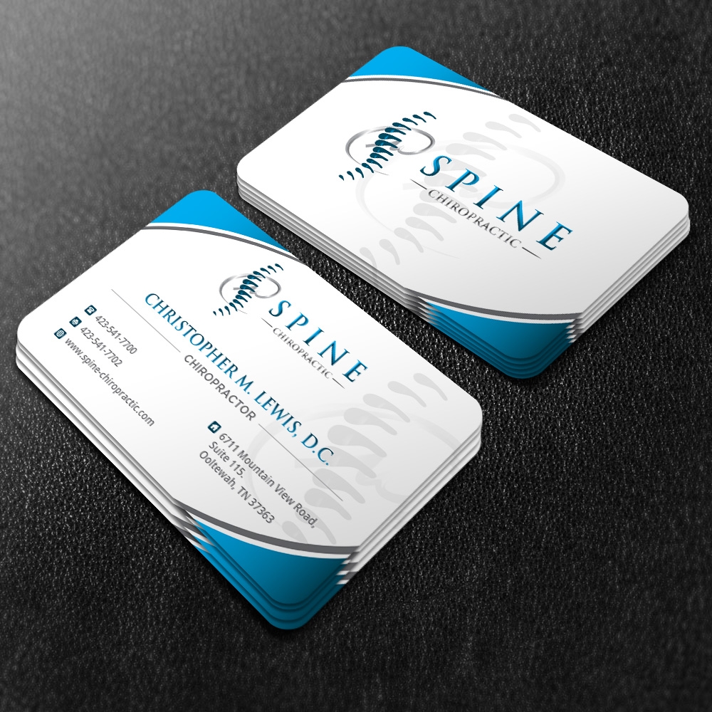 Spine Chiropractic is my Doing business as for marketing.  On my business cards and letter head I want Spine Chiropractic, PLLC.  Christopher Lewis, D.C. logo design by mattlyn