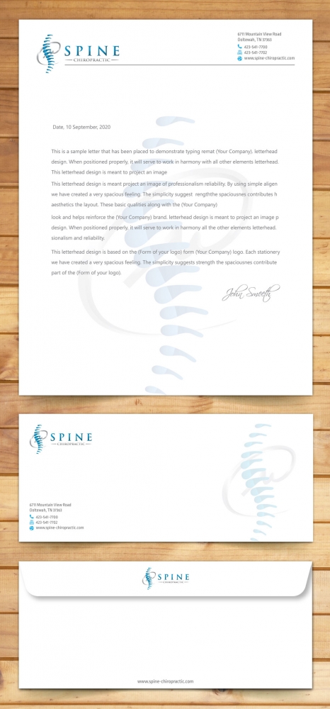 Spine Chiropractic is my Doing business as for marketing.  On my business cards and letter head I want Spine Chiropractic, PLLC.  Christopher Lewis, D.C. logo design by Boomstudioz