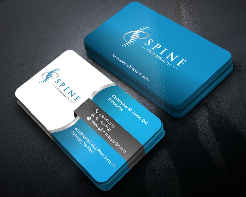 Spine Chiropractic is my Doing business as for marketing.  On my business cards and letter head I want Spine Chiropractic, PLLC.  Christopher Lewis, D.C. logo design by Boomstudioz