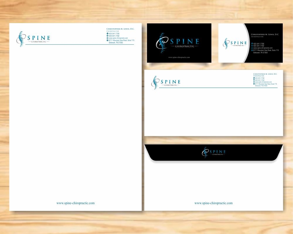 Spine Chiropractic is my Doing business as for marketing.  On my business cards and letter head I want Spine Chiropractic, PLLC.  Christopher Lewis, D.C. logo design by agus