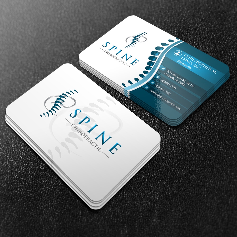 Spine Chiropractic is my Doing business as for marketing.  On my business cards and letter head I want Spine Chiropractic, PLLC.  Christopher Lewis, D.C. logo design by mattlyn