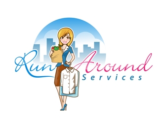 Run Around Services logo design by DreamLogoDesign