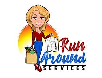 Run Around Services logo design by DreamLogoDesign