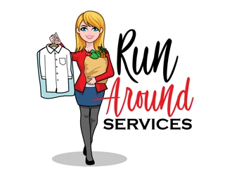 Run Around Services logo design by DreamLogoDesign