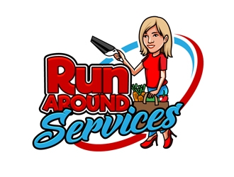 Run Around Services logo design by DreamLogoDesign