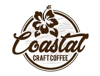 Coastal Craft Coffee logo design by ElonStark
